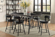 Appert Black/Dark Gray Counter Height Set by Homelegance at Eve Furniture