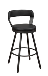 Appert Black/Dark Gray Swivel Pub Height Chair, Set of 2 by Homelegance at Eve Furniture