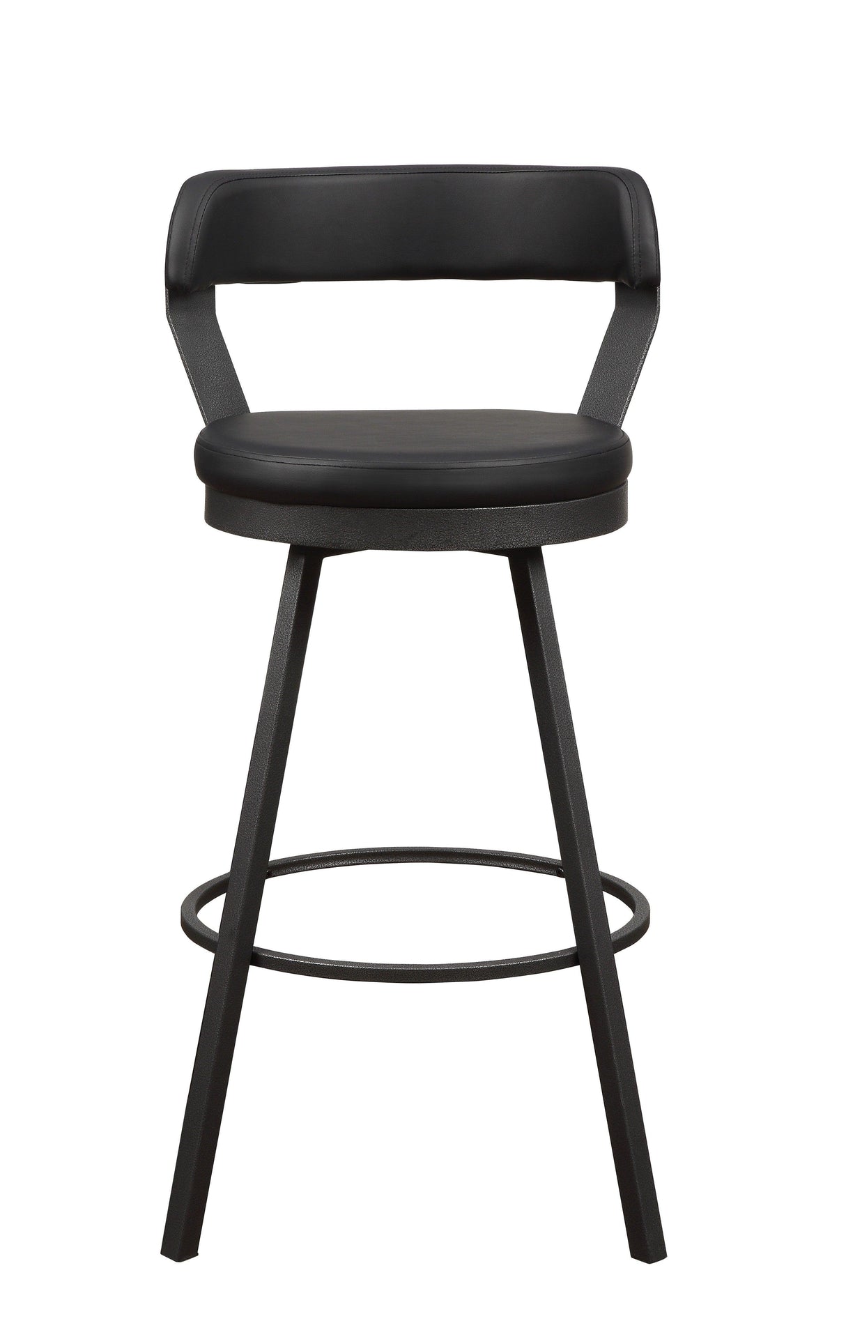 Appert Black/Dark Gray Swivel Pub Height Chair, Set of 2 by Homelegance at Eve Furniture