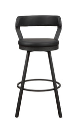 Appert Black/Dark Gray Swivel Pub Height Chair, Set of 2 by Homelegance at Eve Furniture