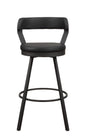 Appert Black/Dark Gray Swivel Pub Height Chair, Set of 2 by Homelegance at Eve Furniture