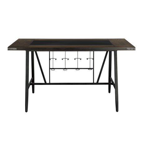 Appert Brown/Dark Gray Counter Height Table by Homelegance at Eve Furniture