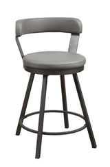 Appert Gray/Dark Gray Swivel Counter Chair, Set of 2 by Homelegance at Eve Furniture
