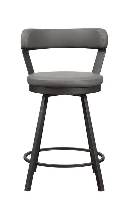 Appert Gray/Dark Gray Swivel Counter Chair, Set of 2 by Homelegance at Eve Furniture