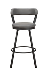 Appert Gray/Dark Gray Swivel Pub Height Chair, Set of 2 by Homelegance at Eve Furniture