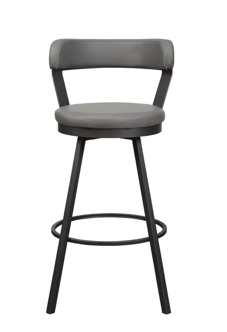 Appert Gray/Dark Gray Swivel Pub Height Chair, Set of 2 by Homelegance at Eve Furniture