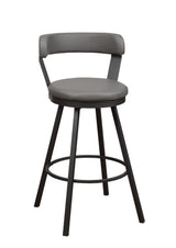 Appert Gray/Dark Gray Swivel Pub Height Chair, Set of 2 by Homelegance at Eve Furniture