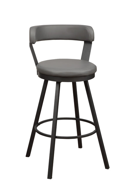 Appert Gray/Dark Gray Swivel Pub Height Chair, Set of 2 by Homelegance at Eve Furniture