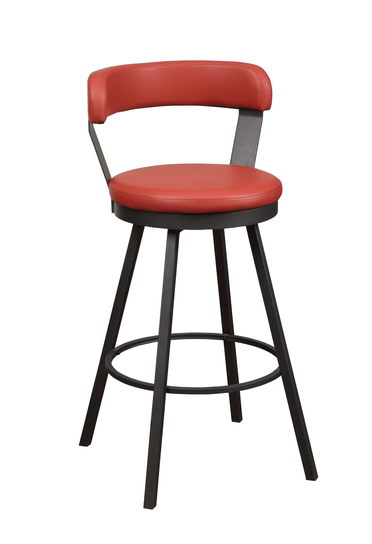 Appert Red/Dark Gray Swivel Pub Height Chair, Set of 2 by Homelegance at Eve Furniture