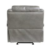 Aram Gray Faux Leather Glider Reclining Chair by Homelegance at Eve Furniture