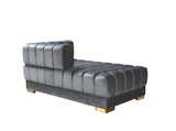 Ariana Gray Velvet Double Chaise Sectional