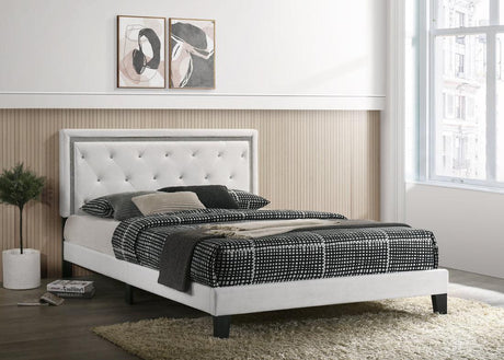 Armada PU White King Platform Bed by Happy Homes at Eve Furniture