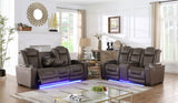 Ash Brown 3-Piece Power Reclining Living Room Set by New Era Innovations at Eve Furniture