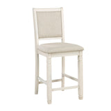Asher Antique White Counter Height Chair, Set of 2 by Homelegance at Eve Furniture