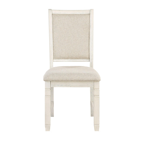Asher Antique White Side Chair, Set of 2 by Homelegance at Eve Furniture