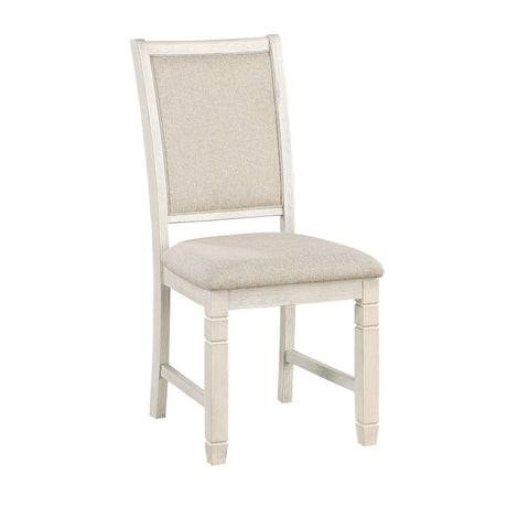 Asher Antique White Side Chair, Set of 2 by Homelegance at Eve Furniture