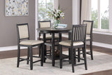 Asher Black/Brown Counter Height Table by Homelegance at Eve Furniture