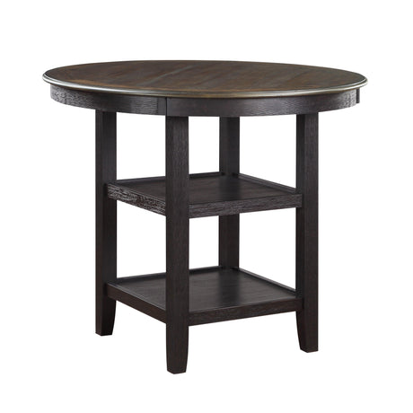 Asher Black/Brown Counter Height Table by Homelegance at Eve Furniture