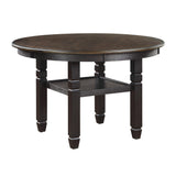 Asher Black/Brown Round 5-Piece Dining Room Set by Homelegance at Eve Furniture