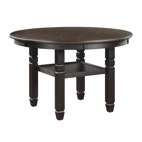 Asher Black/Brown Round 5-Piece Dining Room Set by Homelegance at Eve Furniture