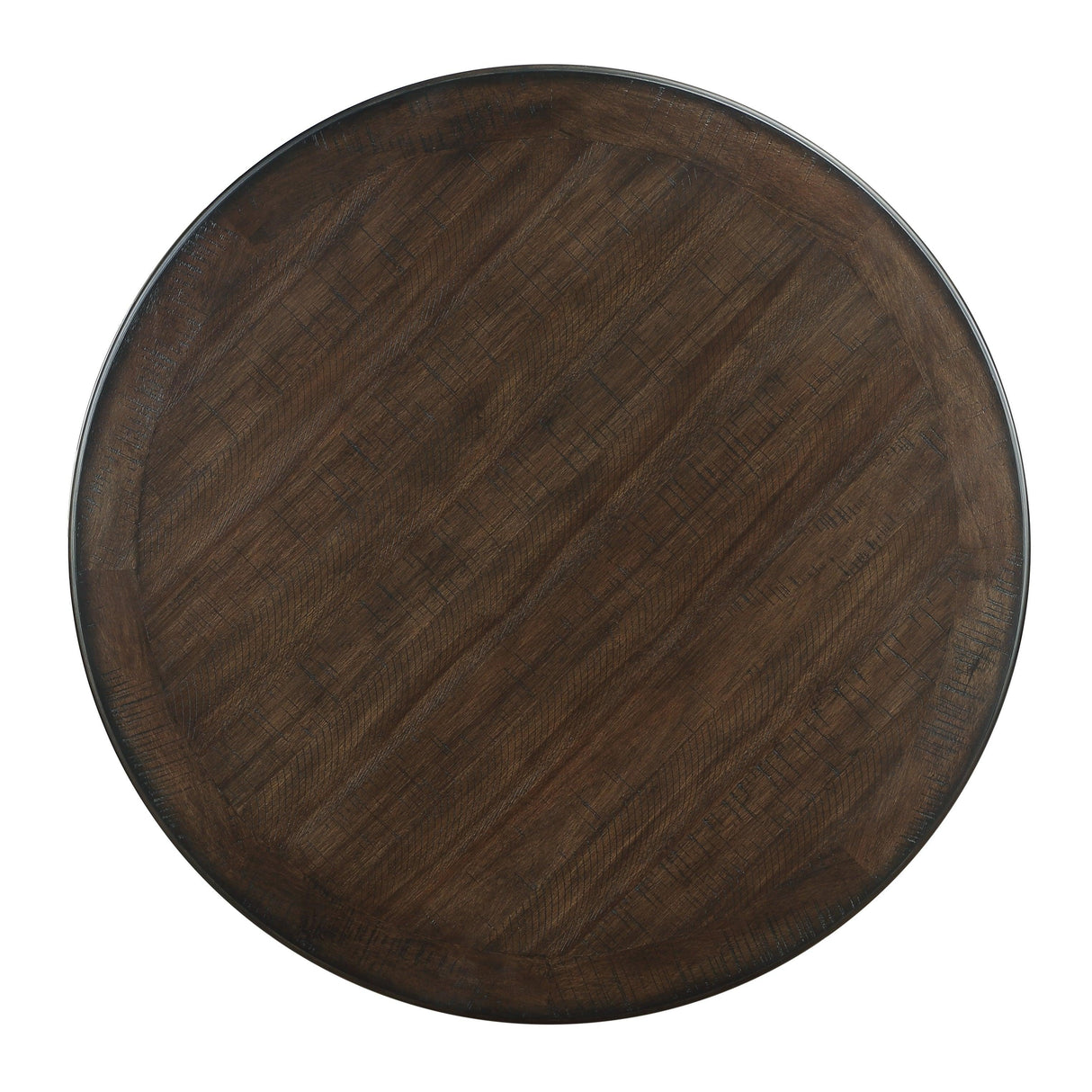 Asher Black/Brown Round Dining Table by Homelegance at Eve Furniture