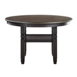 Asher Black/Brown Round Dining Table by Homelegance at Eve Furniture