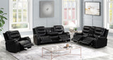 Ashley Black Oversized 3-Piece Leather Living Room Set by Happy Homes at Eve Furniture