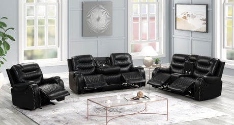 Ashley Black Oversized 3-Piece Leather Living Room Set by Happy Homes at Eve Furniture
