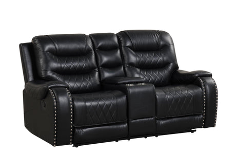 Ashley Black Oversized 3-Piece Leather Living Room Set by Happy Homes at Eve Furniture