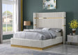 Aspen Cream Velvet Queen Platform Bed by New Era Innovations at Eve Furniture