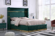 Aspen Green Velvet Queen Platform Bed by New Era Innovations at Eve Furniture