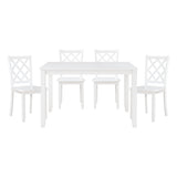 Astoria White 5-Piece Pack Dinette Set by Homelegance at Eve Furniture