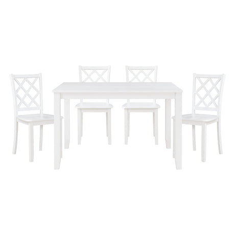 Astoria White 5-Piece Pack Dinette Set by Homelegance at Eve Furniture