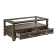 Auburn Transitional Charcoal Brown Wood Cocktail Table by Homelegance at Eve Furniture