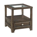 Auburn Transitional Charcoal Brown Wood End Table by Homelegance at Eve Furniture