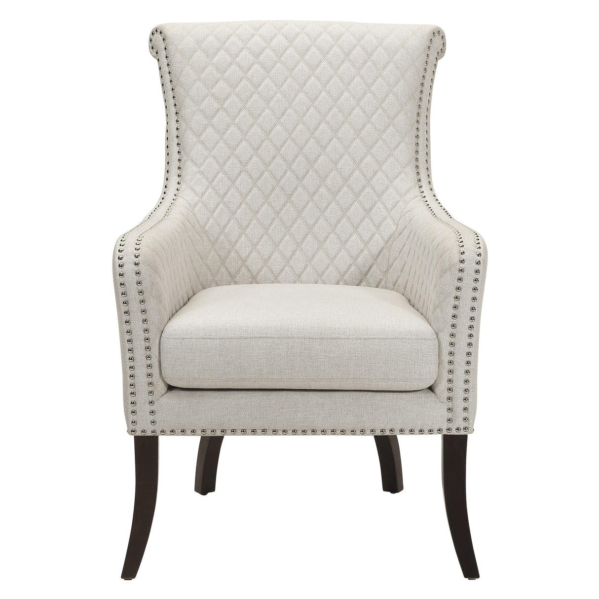 Avalon Beige Quilted Accent Chair by Homelegance at Eve Furniture