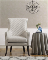 Avalon Beige Quilted Accent Chair by Homelegance at Eve Furniture