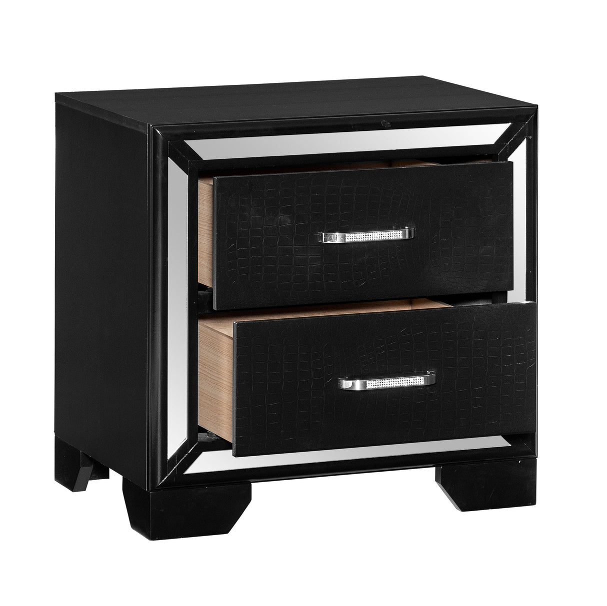 Aveline Black Nightstand by Homelegance at Eve Furniture
