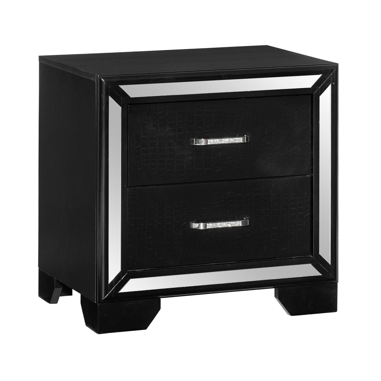 Aveline Black Nightstand by Homelegance at Eve Furniture