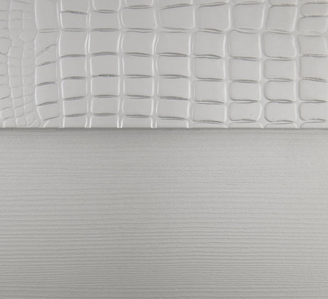 Aveline Silver King LED Upholstered Panel Bed by Homelegance at Eve Furniture