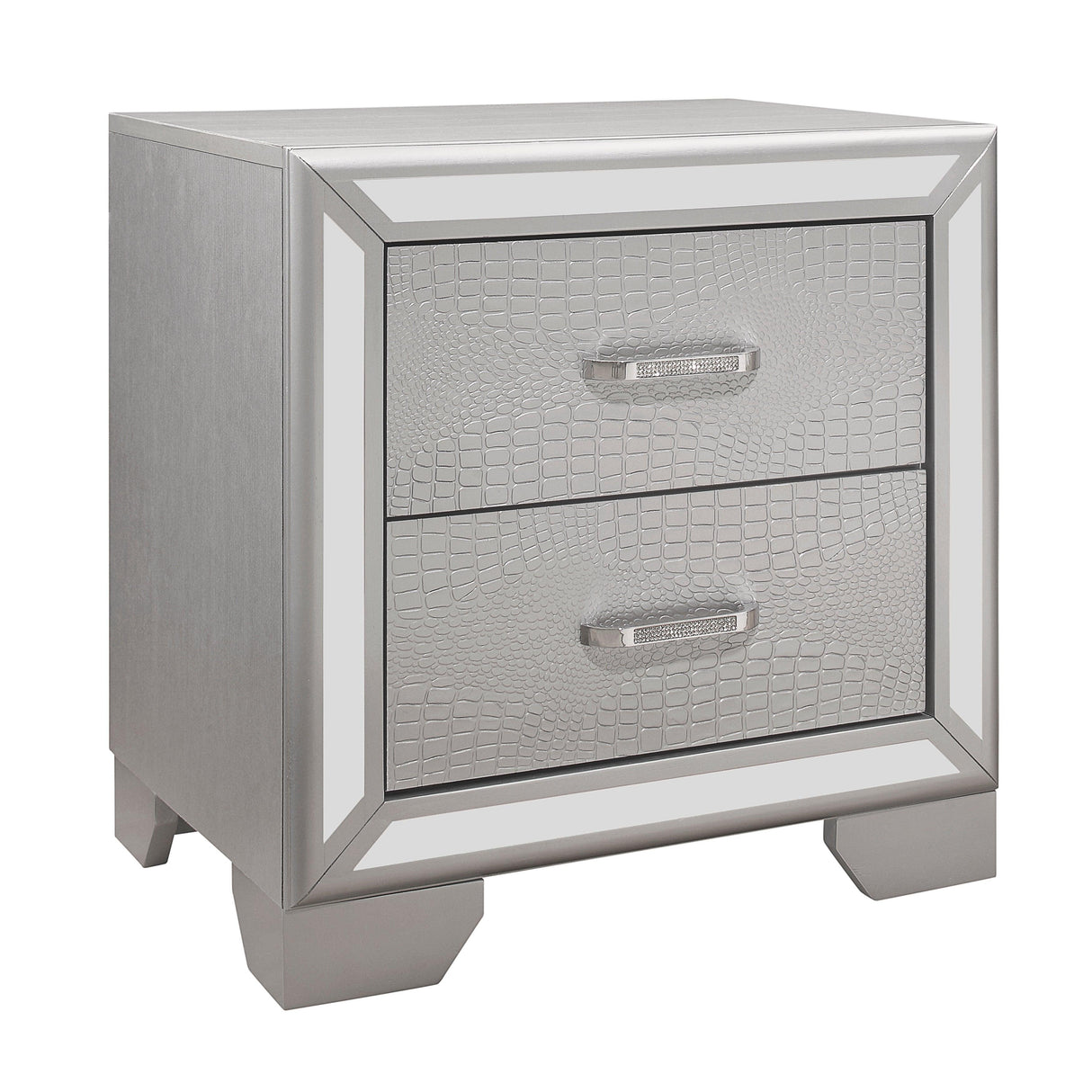 Aveline Silver Nightstand by Homelegance at Eve Furniture