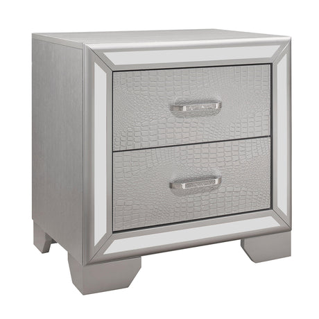 Aveline Silver Nightstand by Homelegance at Eve Furniture