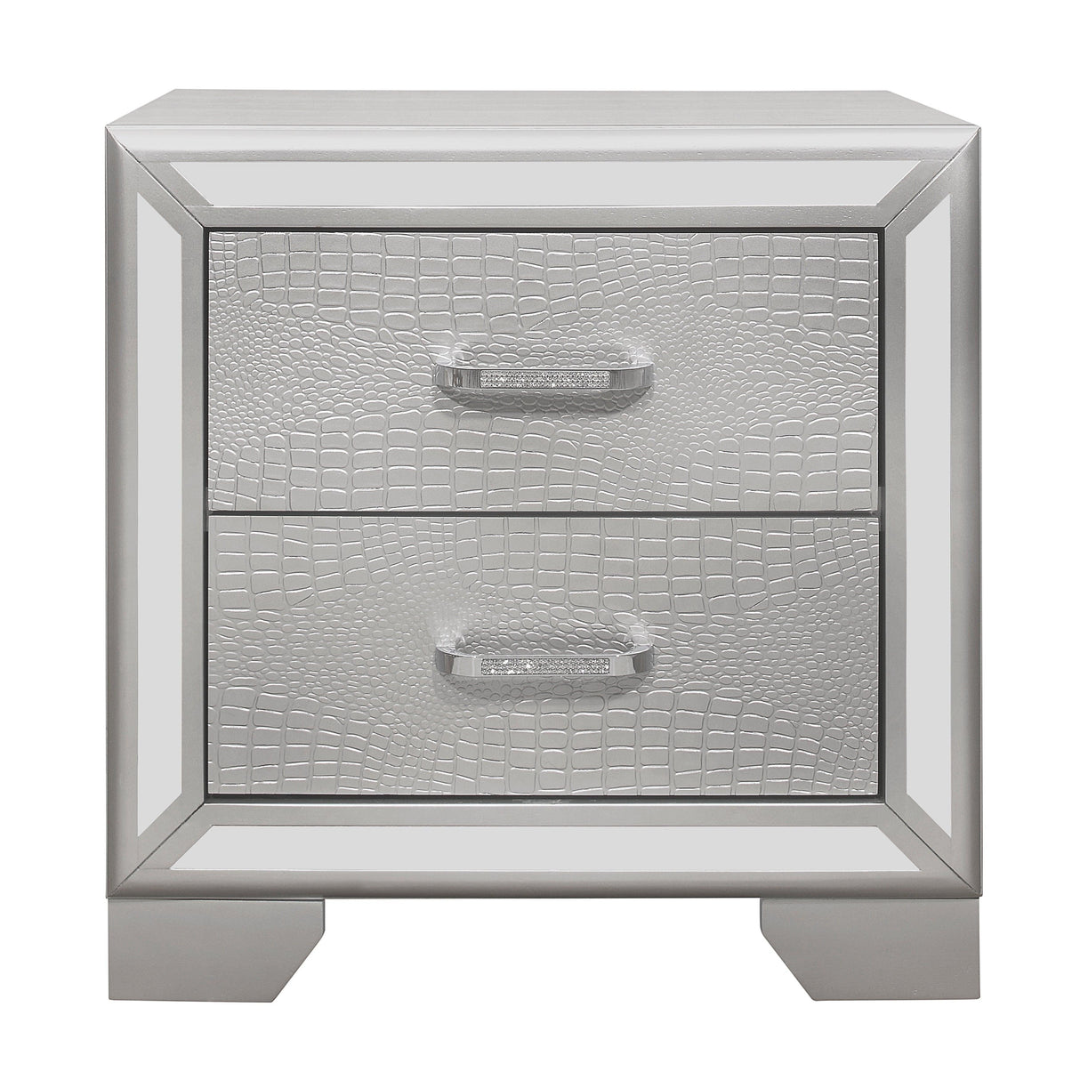 Aveline Silver Nightstand by Homelegance at Eve Furniture