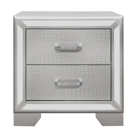 Aveline Silver Nightstand by Homelegance at Eve Furniture