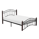 Averny Black/Brown Full Metal Platfom Bed by Homelegance at Eve Furniture