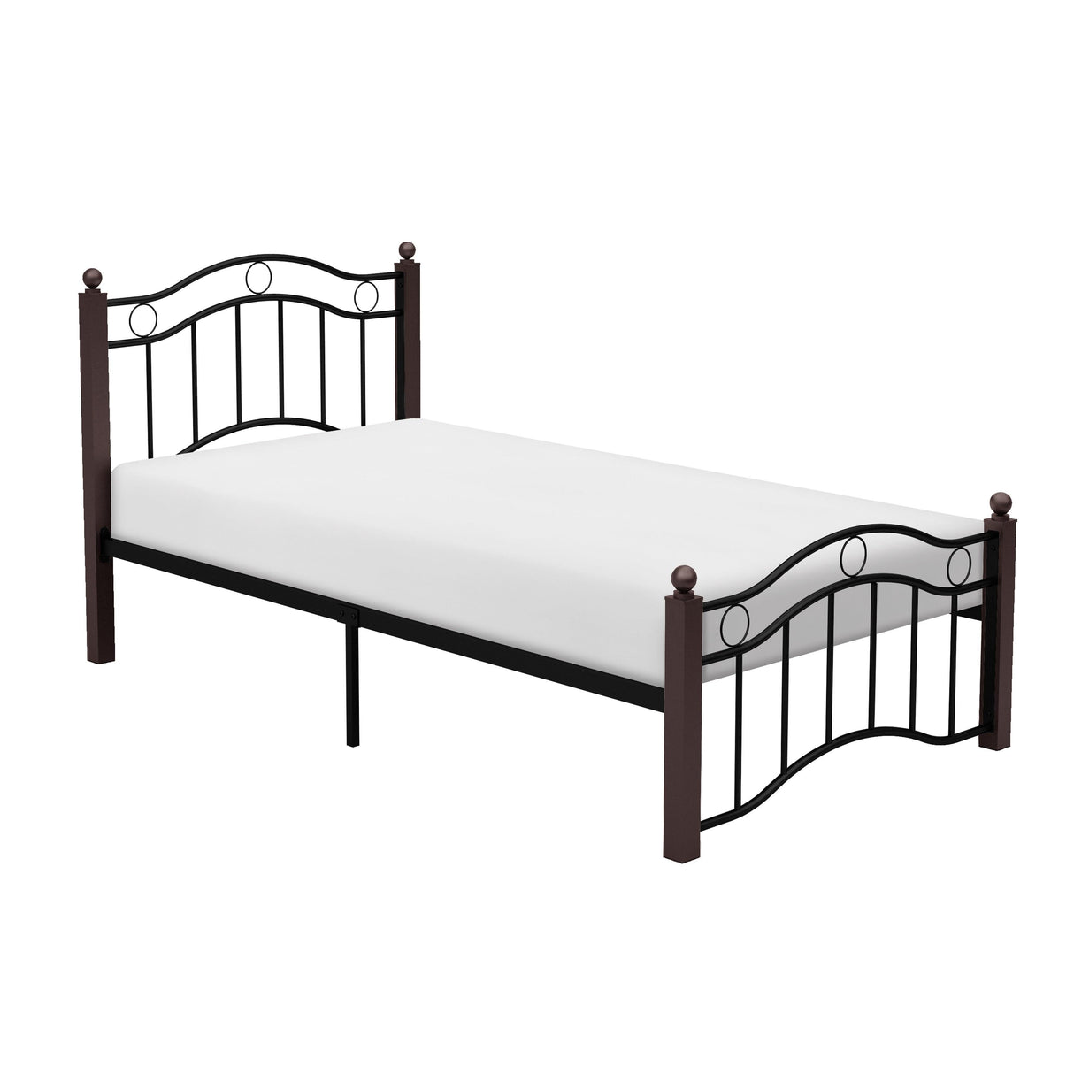 Averny Black/Brown Twin Metal Platfom Bed by Homelegance at Eve Furniture