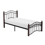 Averny Black/Brown Twin Metal Platfom Bed by Homelegance at Eve Furniture