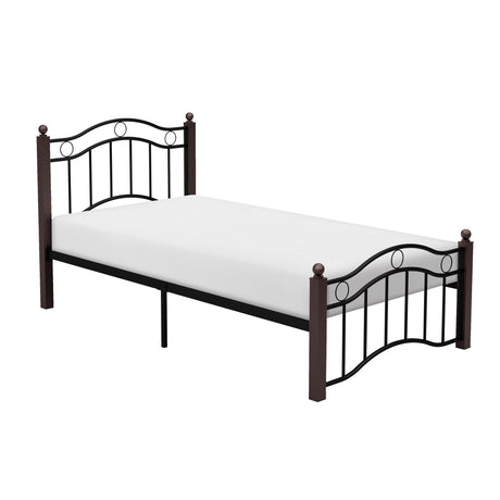 Averny Black/Brown Twin Metal Platfom Bed by Homelegance at Eve Furniture