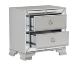 Avondale Silver Mirrored Nightstand by Homelegance at Eve Furniture