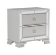 Avondale Silver Mirrored Nightstand by Homelegance at Eve Furniture